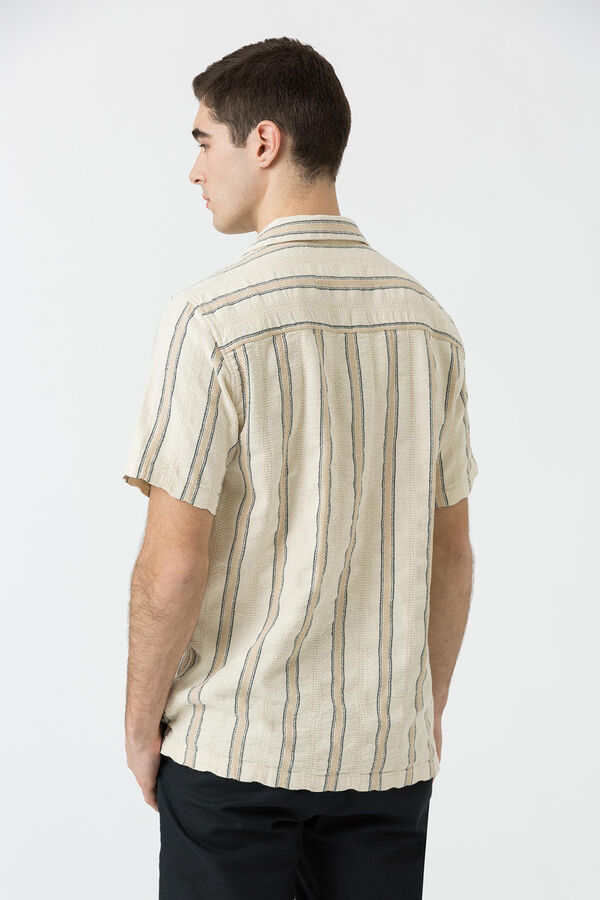 Tiffosi Camisa de rayas beige