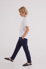 Springfield Kids Polo de menino com gola mao estampado branco