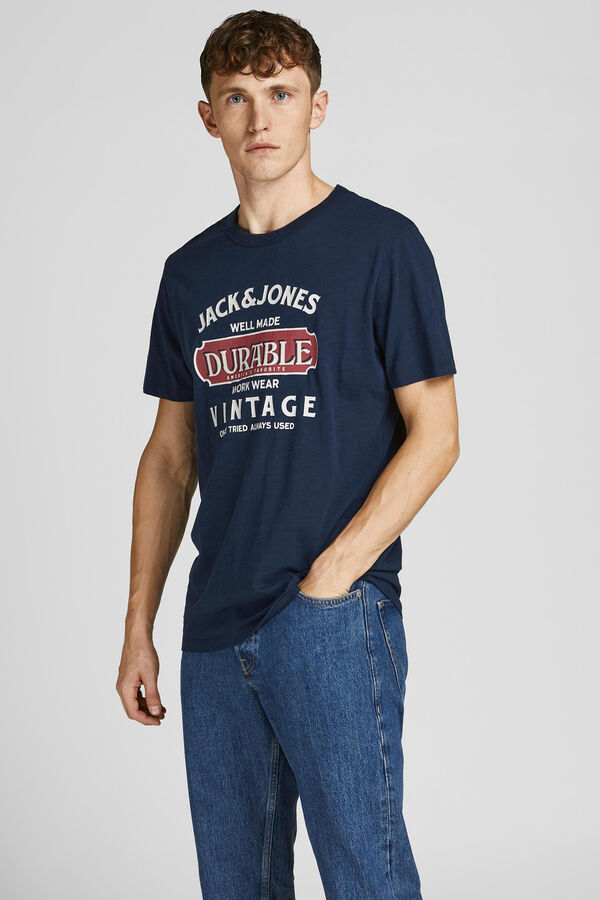 Jack & Jones Camiseta manga corta logo azul