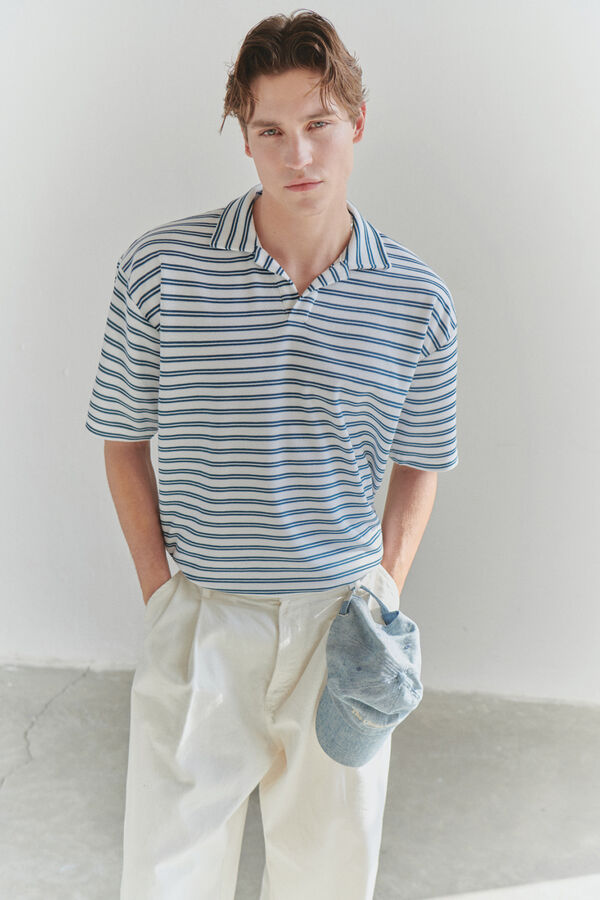 Trendyol Polo de manga curta azul