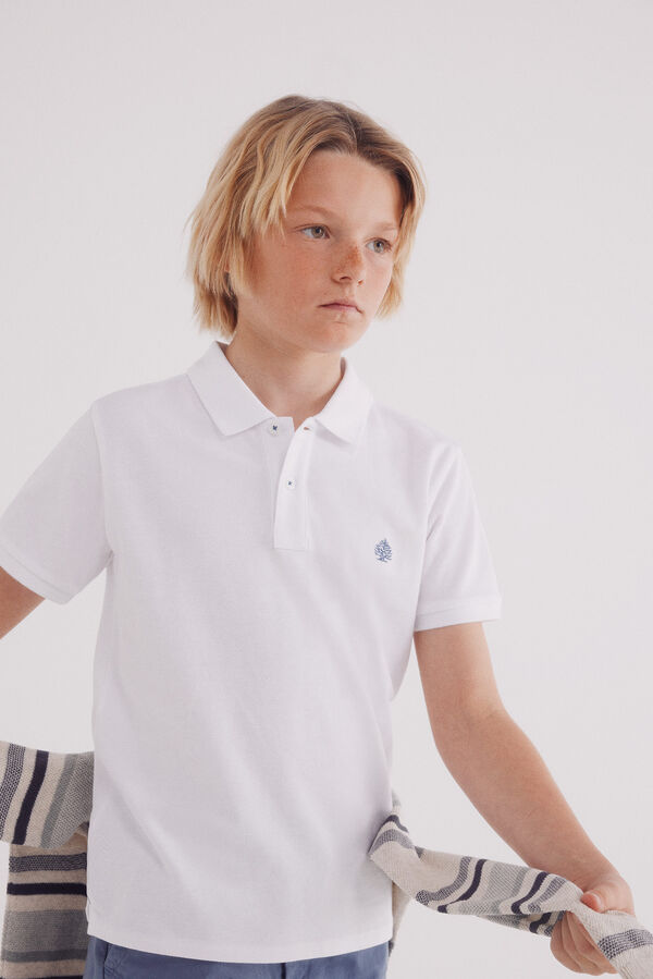 Springfield Kids Polo basico ni&ntilde;o blanco