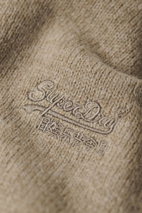 Superdry Camisola gola redonda cl&aacute;ssica  castanho