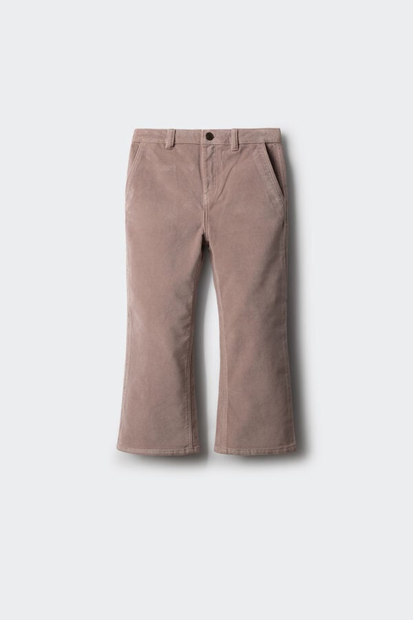 Springfield Kids Cal&ccedil;a flare de velour para menina rosa