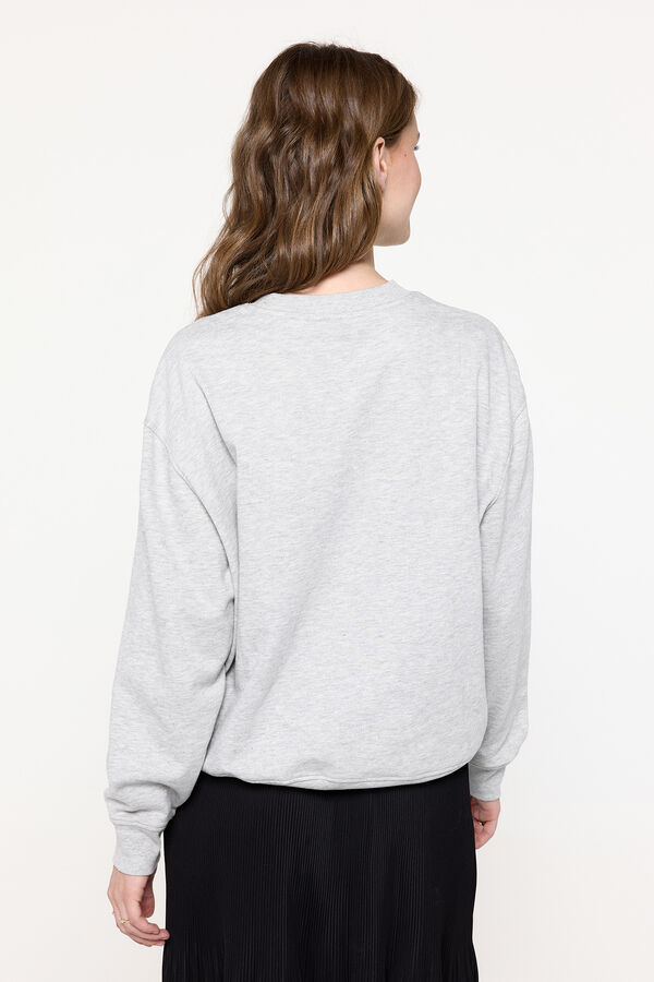 Pieces Sudadera con mensaje gris