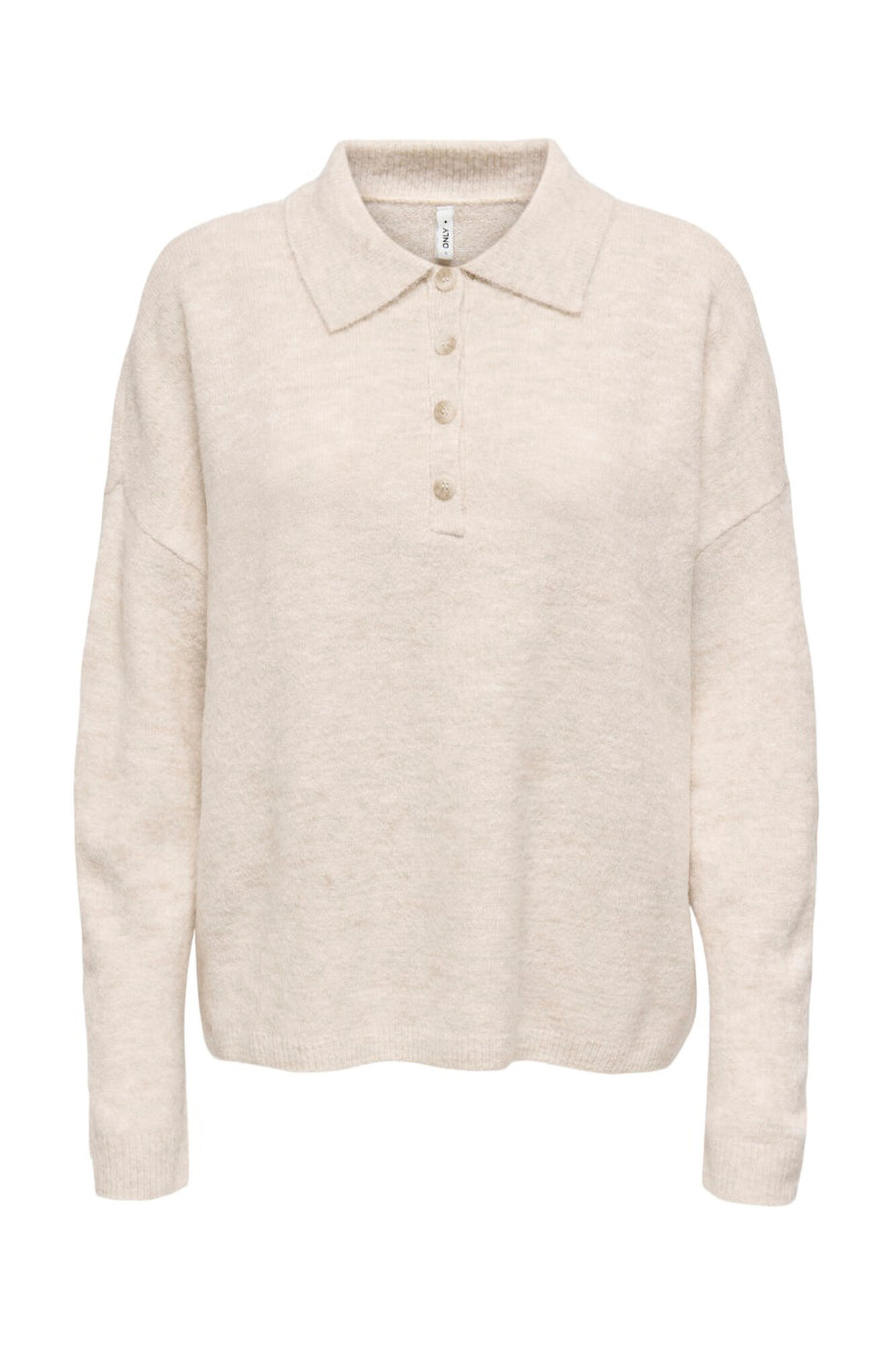 Only Polo de malha de manga comprida