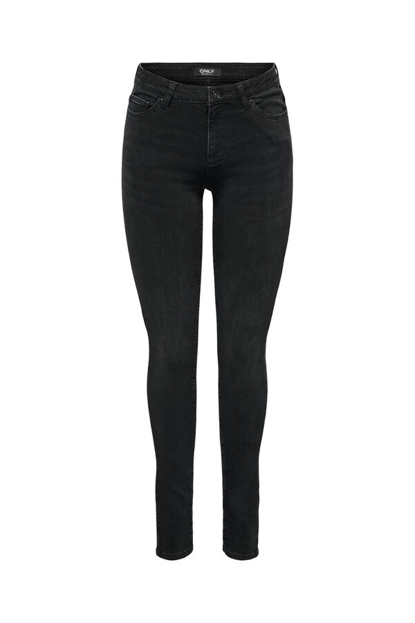Only Jeans Skinny Tiro Medio negro
