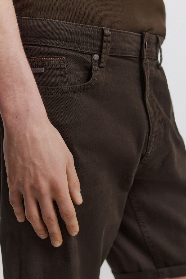 Springfield Bermuda 5 bolsillos lavada sim fit nude