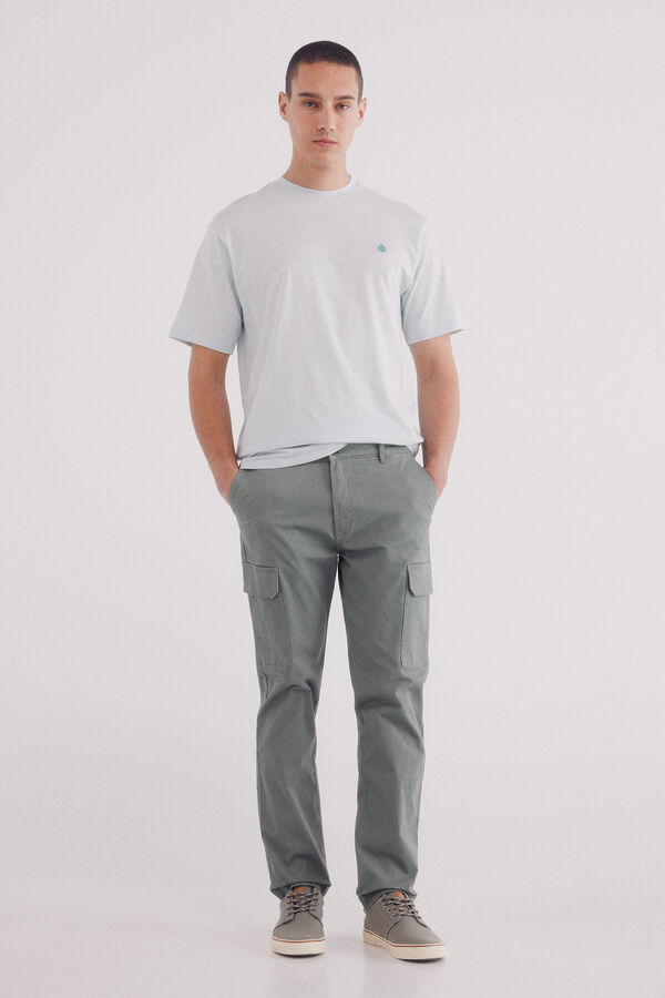 Springfield Camisola microrriscas verde