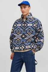 Jack & Jones Sudadera teddy azul