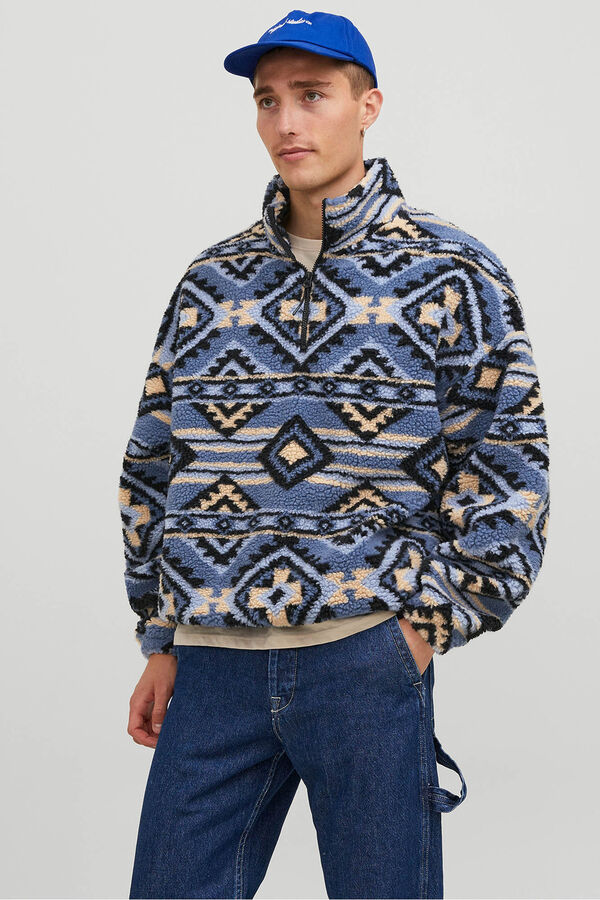Jack & Jones Sudadera teddy azul