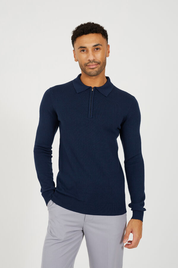 Brave Soul Polo de malha azul