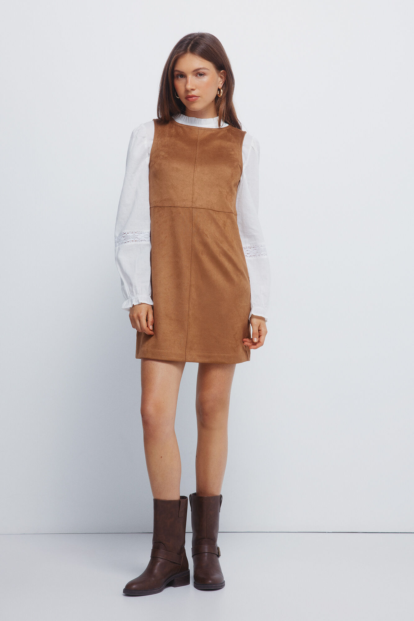 Springfield Vestido corto evas&eacute; antelina