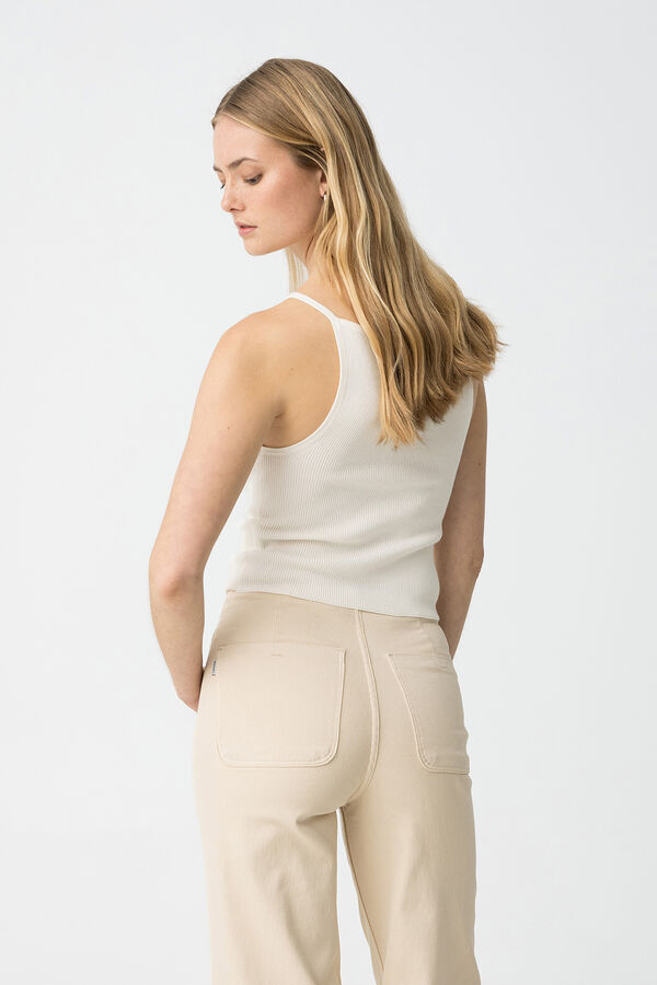 Tiffosi Jeans Sarah perna larga bege