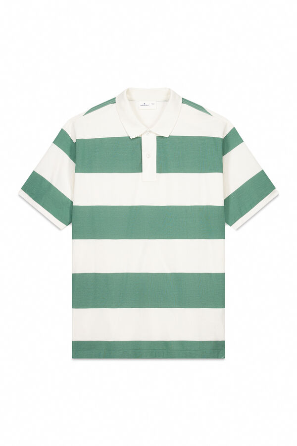 Springfield Polo piqu&eacute; rayas anchas regular fit rojo