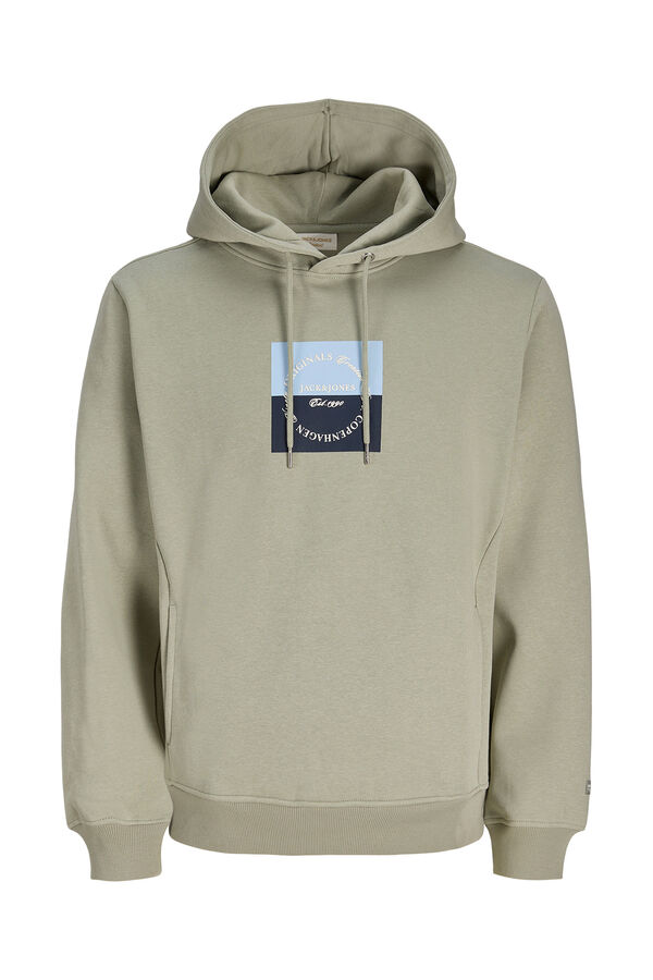 Jack & Jones Sudadera cpaucha estampado verde