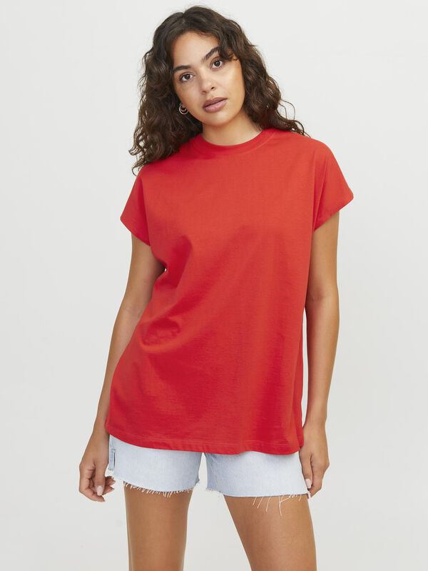 Jack & Jones T-shirt de manga curta oversize vermelho