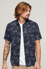 Superdry Camisa de playa manga corta con lino estampado