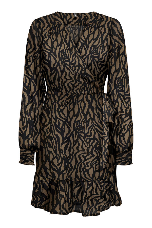 Only Vestido estampado floral gris