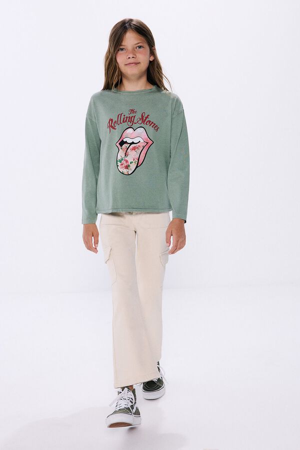 Springfield Kids Camiseta Rolling Stones ni&ntilde;a verde