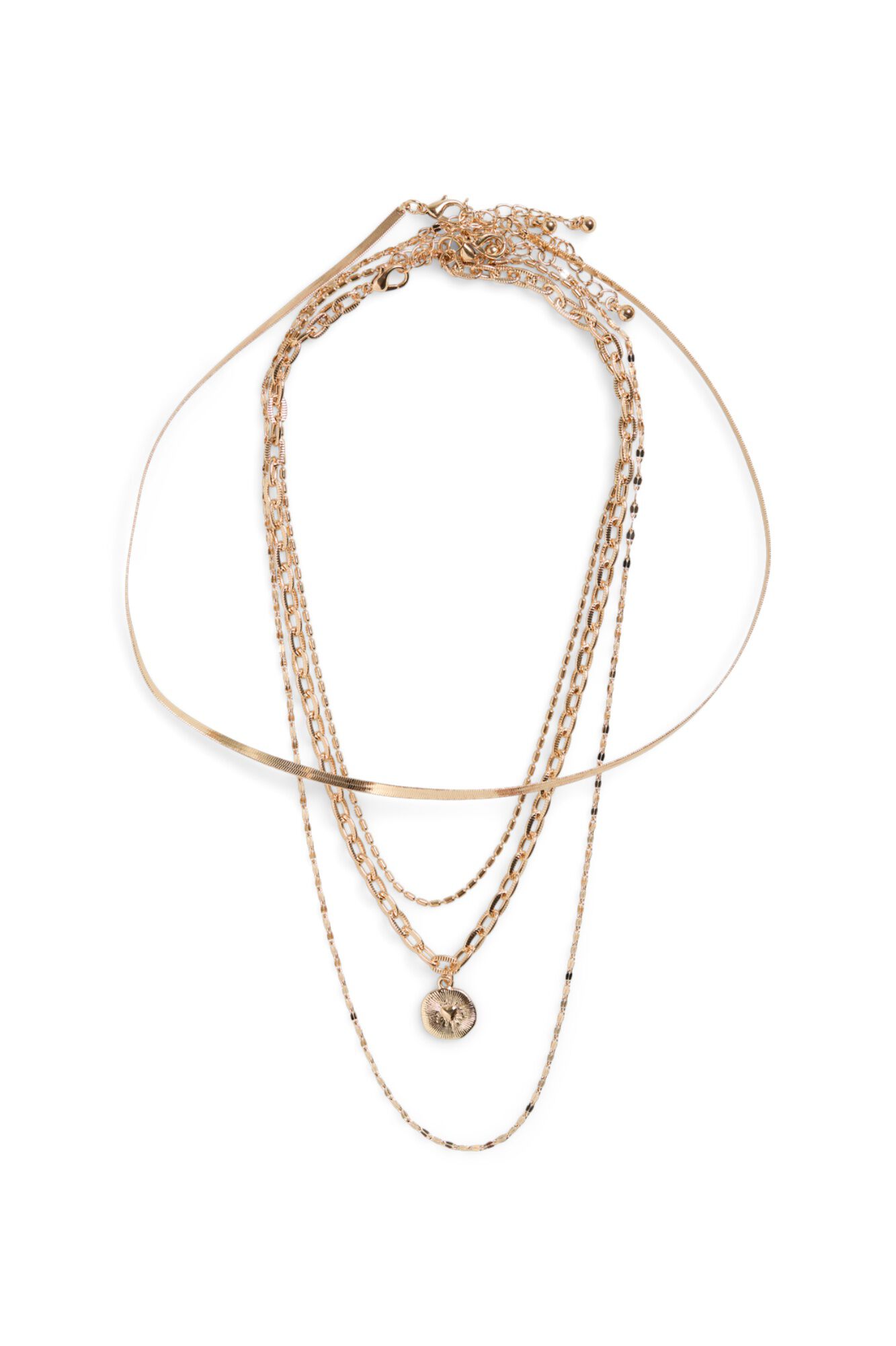 Pieces Pack de 4 colares dourados