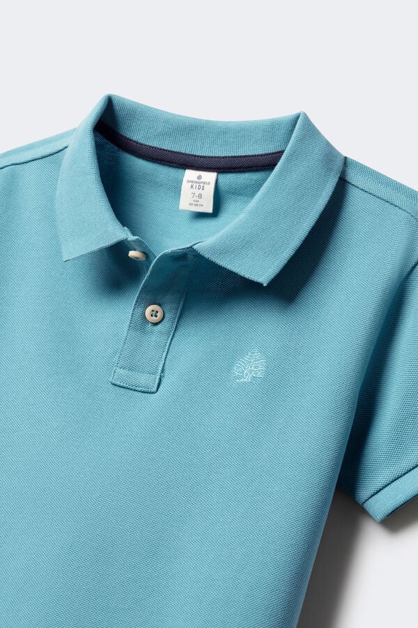 Springfield Kids Polo b&aacute;sico menino azul