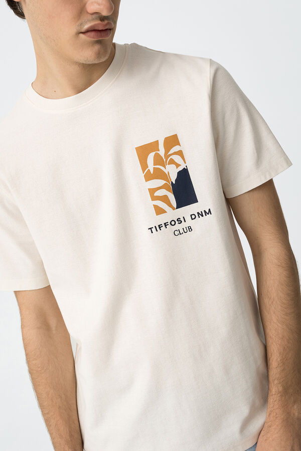 Tiffosi T-shirt estampada bege