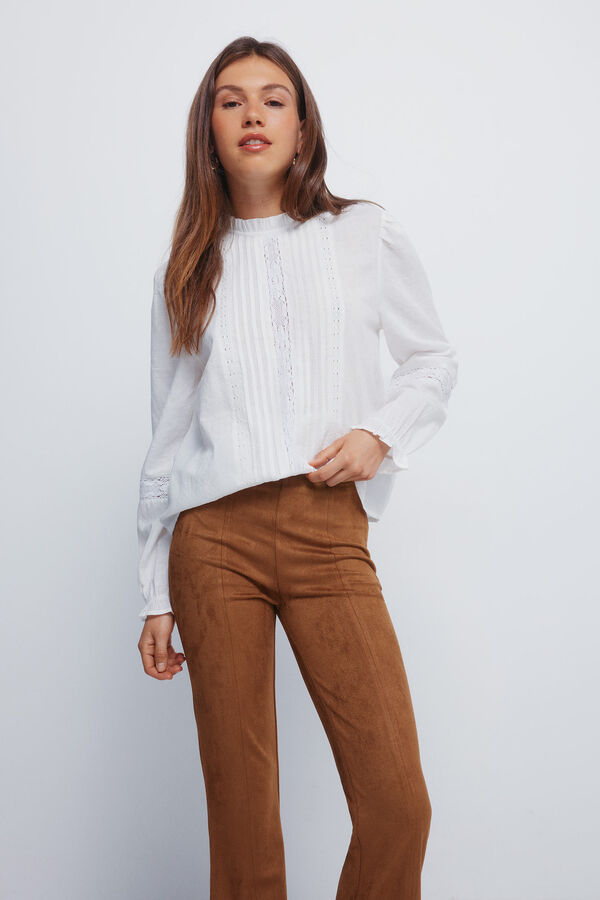 Springfield Pantalones antelina nude