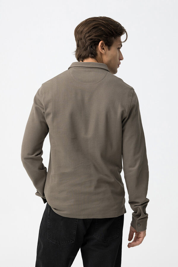 Tiffosi Polo de manga larga beige