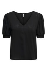 Only Top cuello pico negro