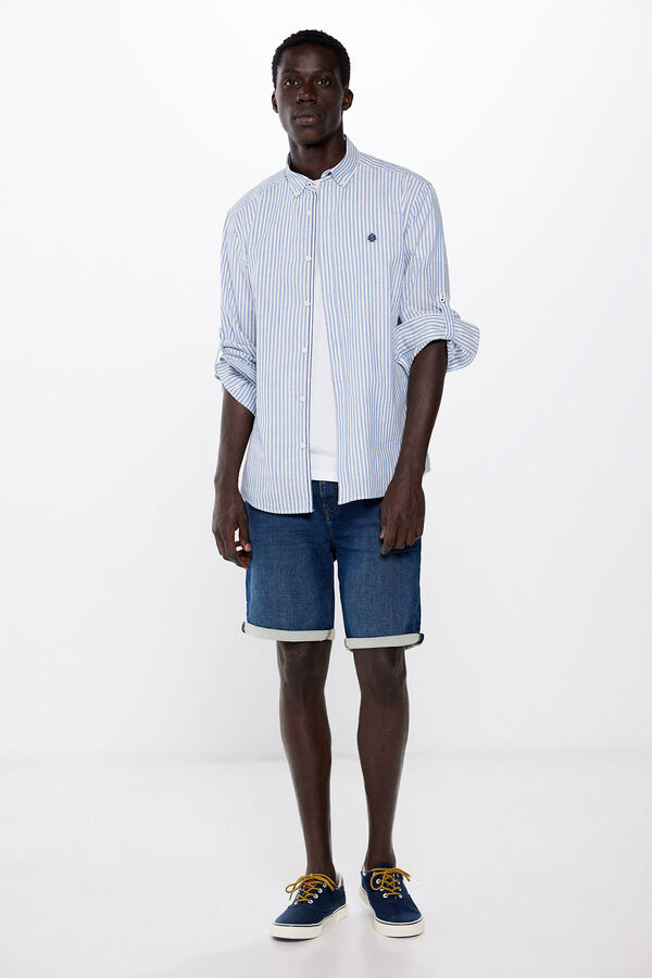 Springfield Camisa polo leve riscas azul