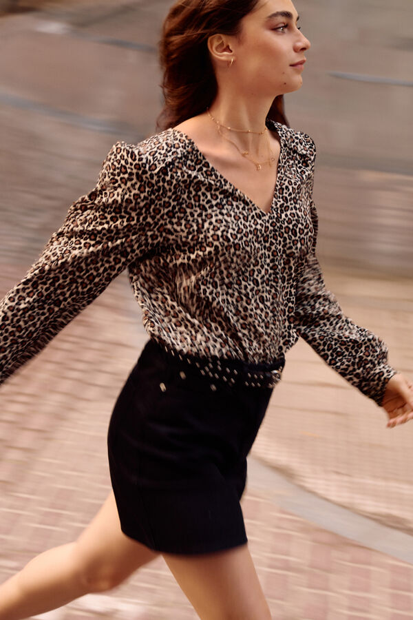 Springfield Falda mini vaquera negro