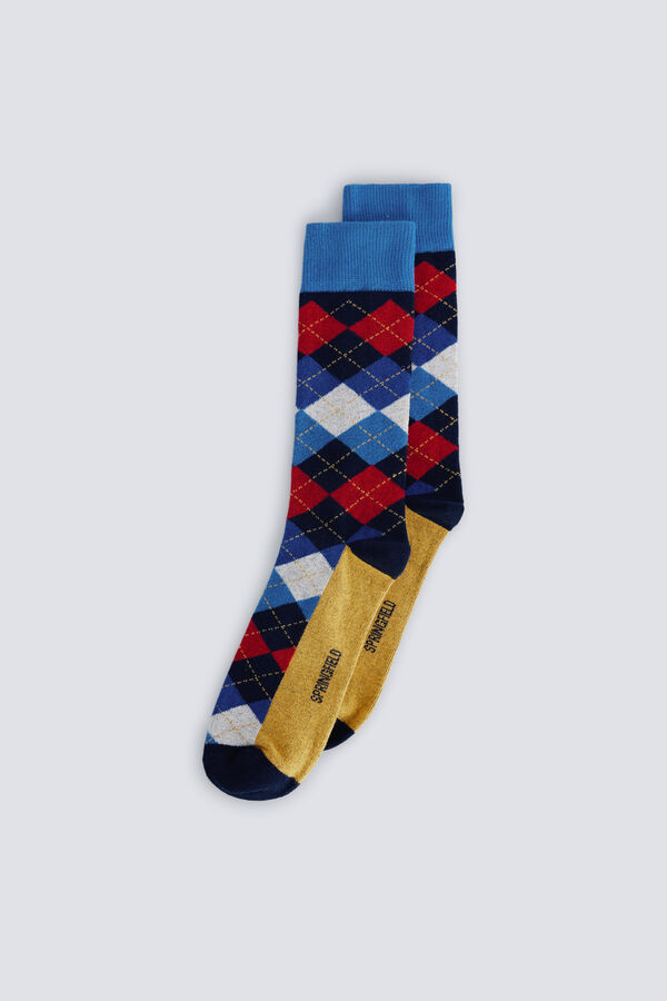 Springfield Calcet&iacute;n rombos azul