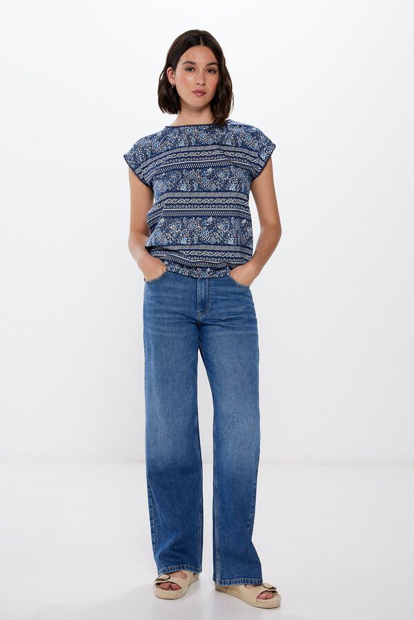 Springfield Camiseta Lace Bolitas azul