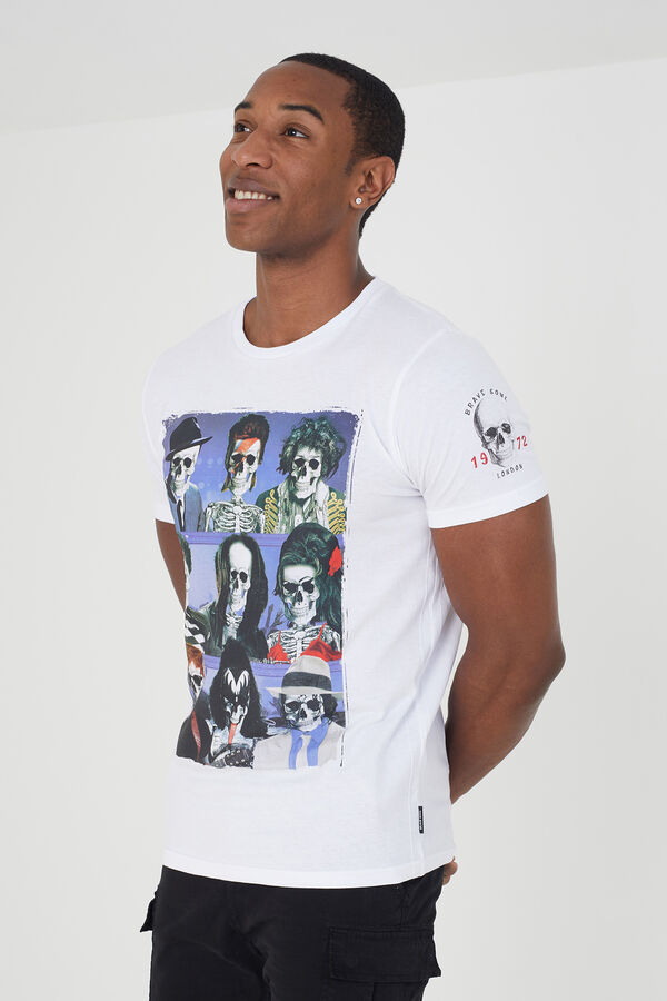 Brave Soul T-shirt estampada de manga curta branco