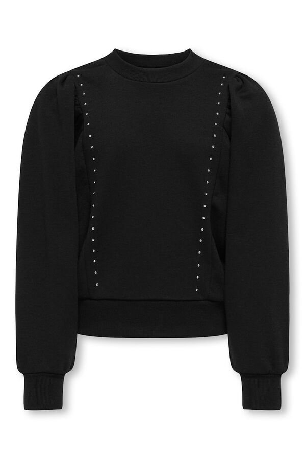 Only Girls Sweatshirt com brilhantes preto