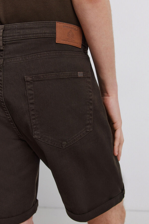 Springfield Bermuda 5 bolsillos lavada sim fit nude