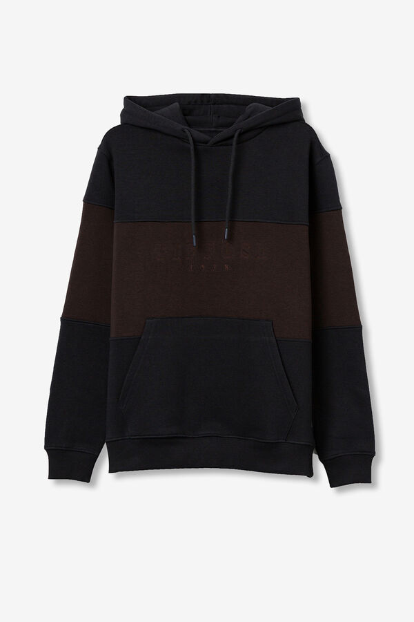 Tiffosi Moletom com capuz e bordado frontal azul