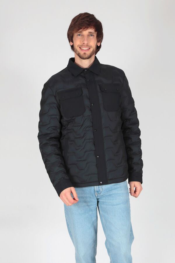 Brave Soul Plum&iacute;fero acolchado multibolsillos azul