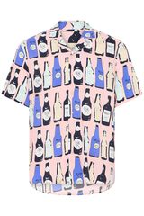Blend Camisa de manga curta estampada rosa