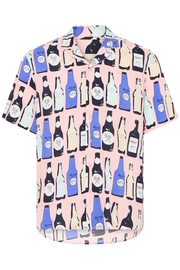 Blend Camisa de manga curta estampada rosa