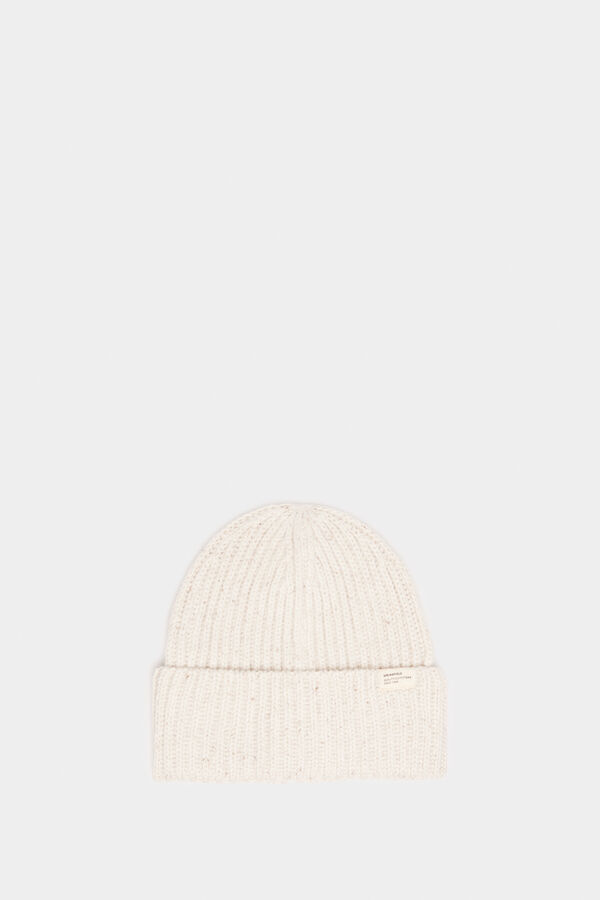 Springfield Gorro punto neps estampado fondo blanco