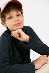 Springfield Kids T-shirt microrrisca menino azul