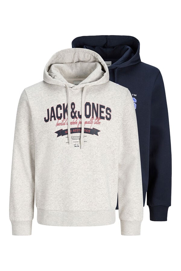 Jack & Jones Pacote com 2 moletons com logo cinzento