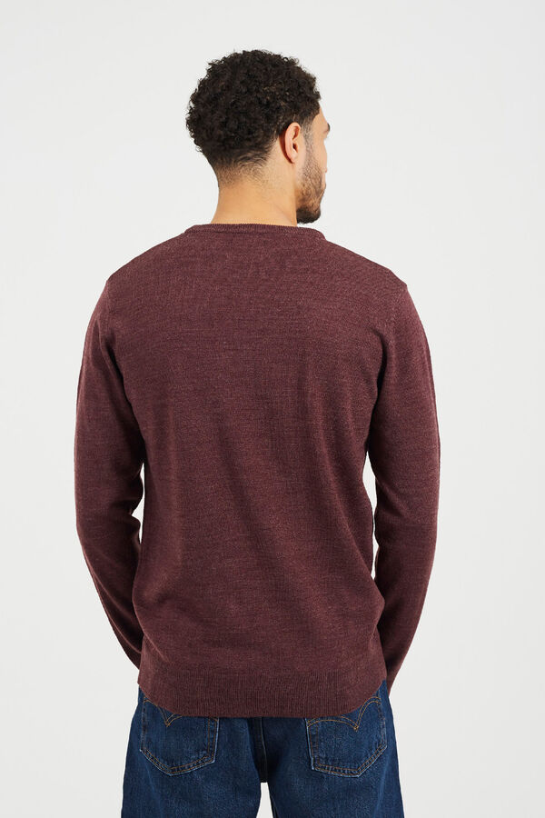 Brave Soul Jersey cuello redondo burdeos