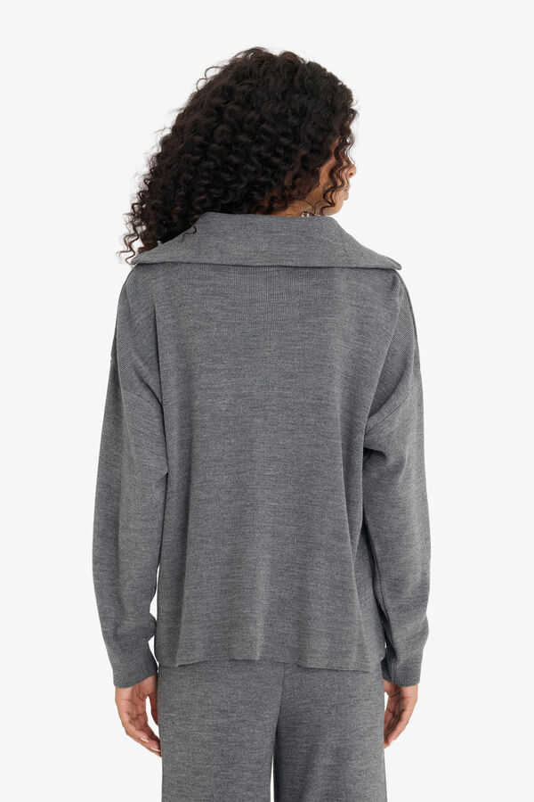 DeFacto Jersey con media cremallera gris