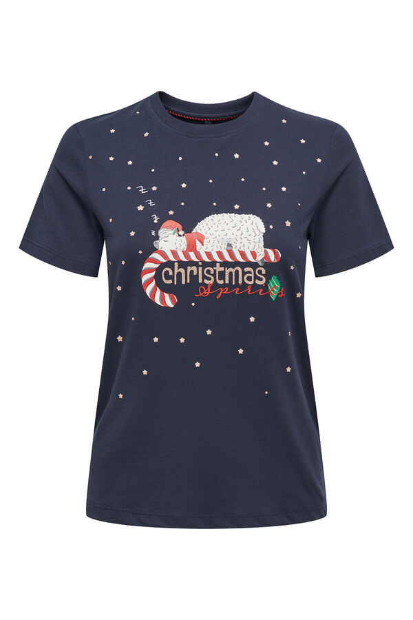 Only Camiseta de Natal azul