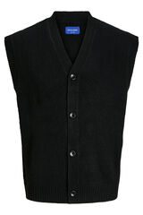 Jack & Jones Chaleco abotonado loose fit negro
