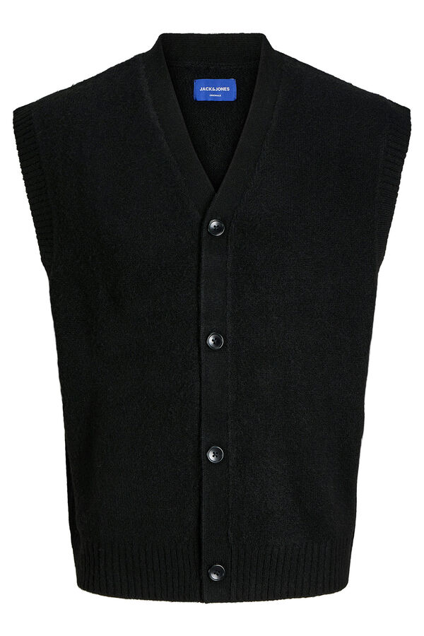 Jack & Jones Chaleco abotonado loose fit negro