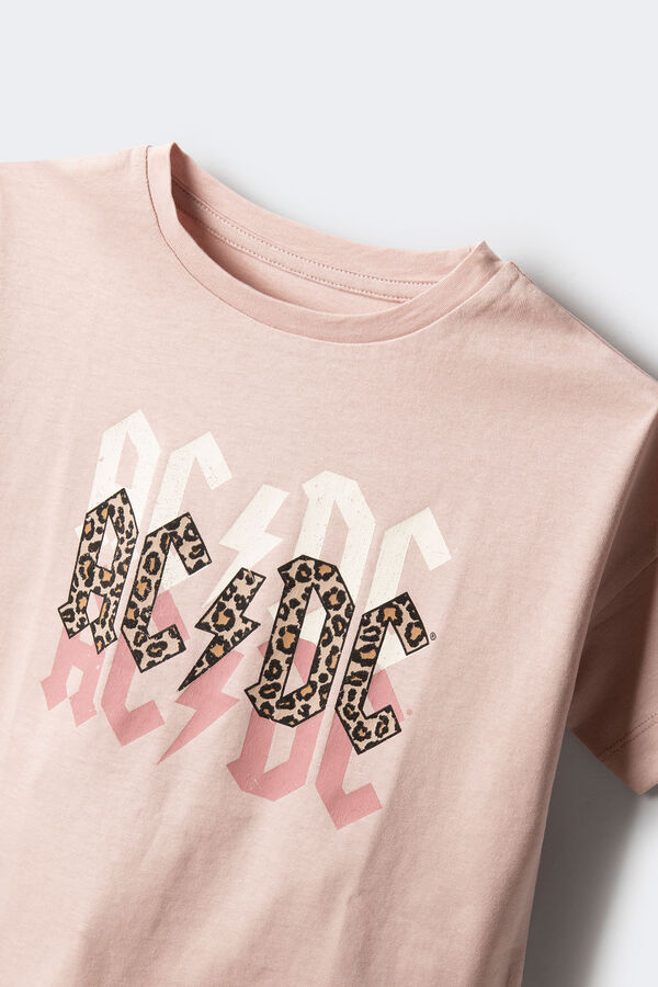 Springfield Kids Camiseta ACDC ni&ntilde;a rosa