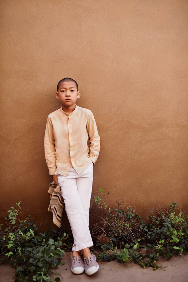 Springfield Kids Camisa lino ni&ntilde;o beige